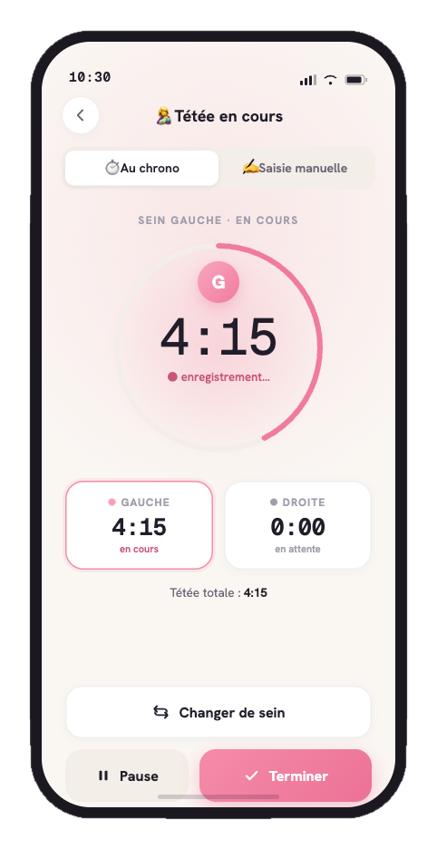 Bib+ sur iPhone