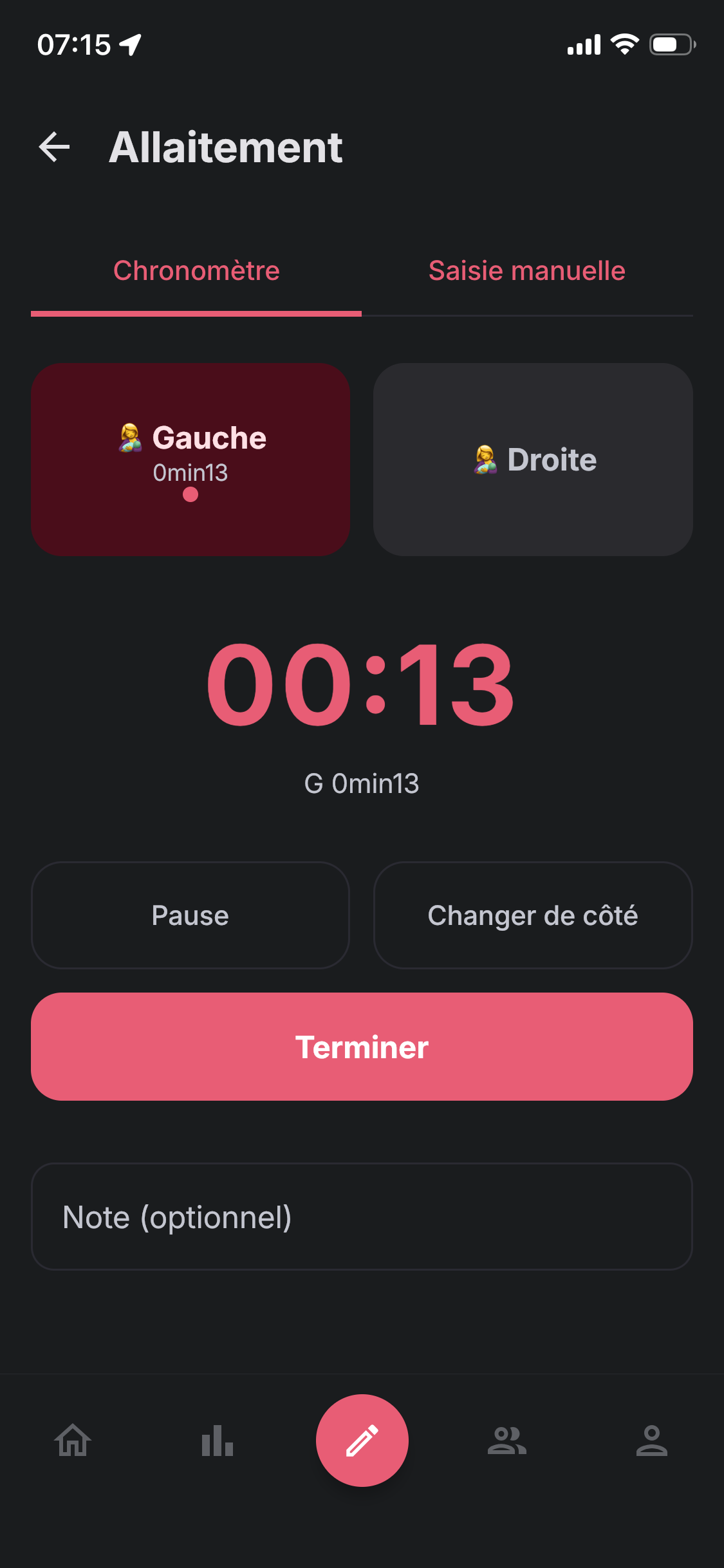 Bib+ — Chronomètre de tétée allaitement